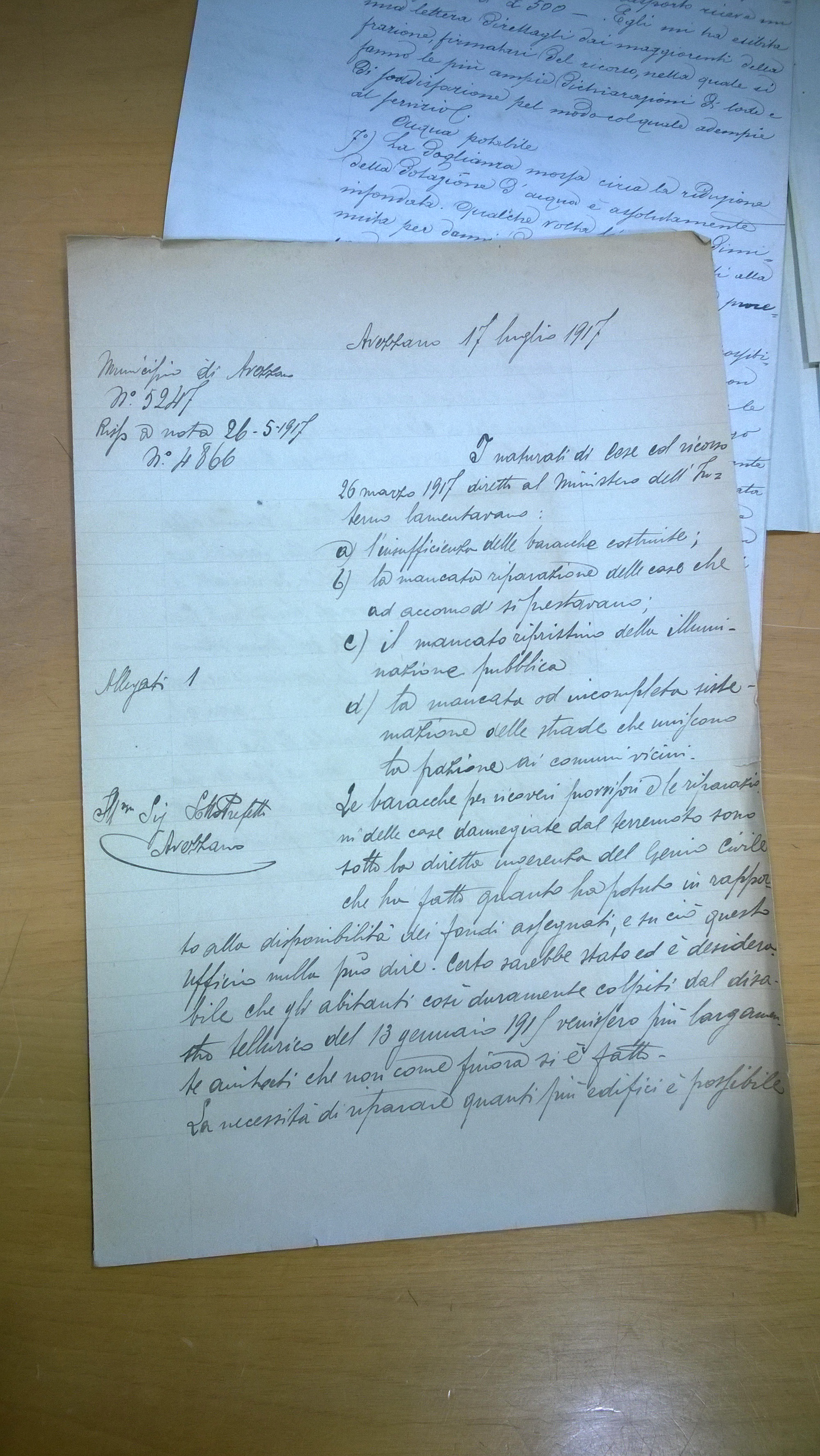 1917. Poche baracche, senza corrente né&nbsp;strade