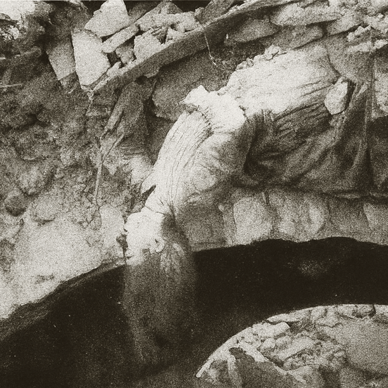 Una pietra, bianche facce di morte. Il&nbsp;terremoto